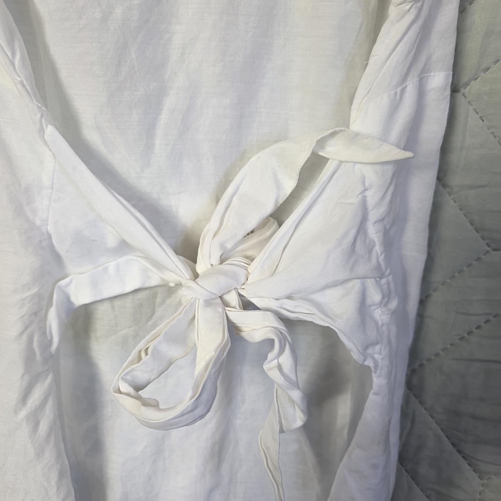 Ann Taylor White Sleeveless Button-Up Blouse Sz 10 - Picture 5 of 11
